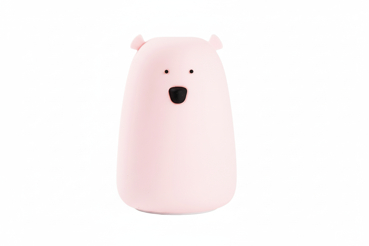 Big Bear Silicone Lamp with Remote - Pink