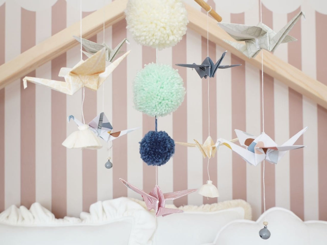 Origami Nursery Mobile - Pastel Colors