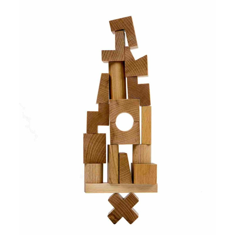 Wooden Tower Puzzle - Natural